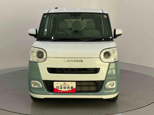ムーヴキャンバスストライプスＧターボヘッドライトＬＥＤ　追従クルーズ　ターボモデル　衝突回避支援ブレーキ　車線逸脱警告　電動格納ミラー　シートヒータ　キーフリー　バックカメラ　スマートキー　オートマチックハイビーム　アイドリングストップ（山口県）の中古車