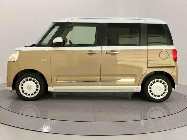 ムーヴキャンバスストライプスＧ両パワースライドドア　全方位カメラ装着車　レーダーブレーキ　電動格納式ドアミラー　アイドリングストップ機能　Ｓヒーター　スマートキー＆プッシュスタート　ＬＥＤヘッドライト　車線逸脱警告　キーフリー（山口県）の中古車