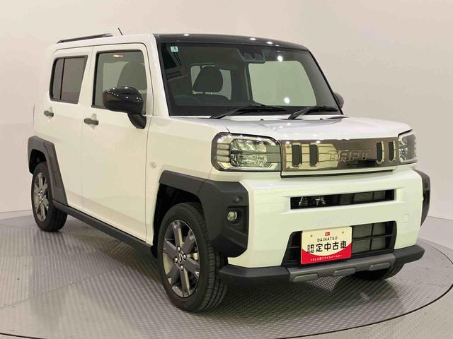 タフトＧターボ　ダーククロムベンチャーｉ−ｓｔｏｐ　ＡＣＣ　電動格納ドアミラー　ＬＥＤヘッドライト　レーンアシスト　キーフリーシステム　シートヒータ　エアバッグ　アルミホイール　ＡＢＳ　オートマチックハイビーム　ターボ車　スマートキー（山口県）の中古車