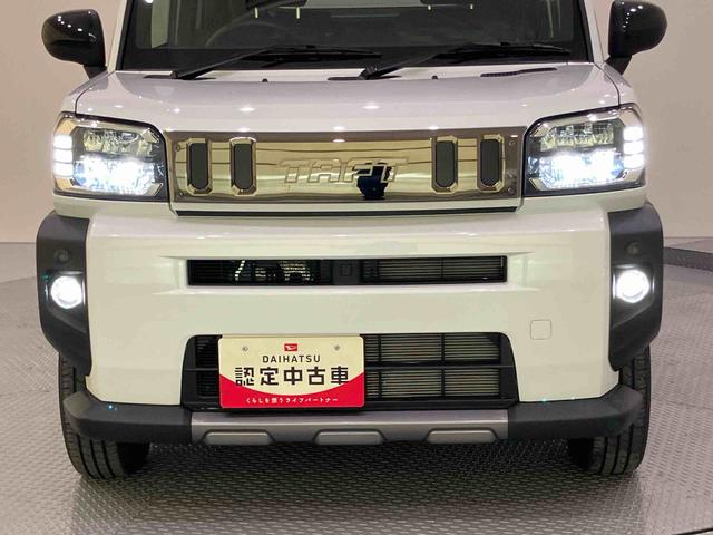 タフトＧターボ　ダーククロムベンチャーｉ−ｓｔｏｐ　ＡＣＣ　電動格納ドアミラー　ＬＥＤヘッドライト　レーンアシスト　キーフリーシステム　シートヒータ　エアバッグ　アルミホイール　ＡＢＳ　オートマチックハイビーム　ターボ車　スマートキー（山口県）の中古車