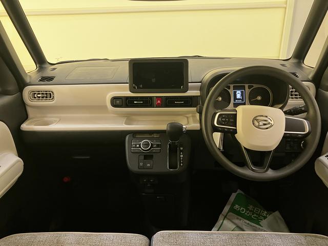ムーヴキャンバス 中古車 ストライプスＧハンズフリー両側電動ドア　全方位Ｍ　衝突被害軽減装置　スマキー　電動格納　ハイビームアシスト　ＵＳＢ接続　エコアイドル　レーンキープアシスト　ＬＥＤヘッドライト　シートヒーター　キーフリー　ＡＢＳ