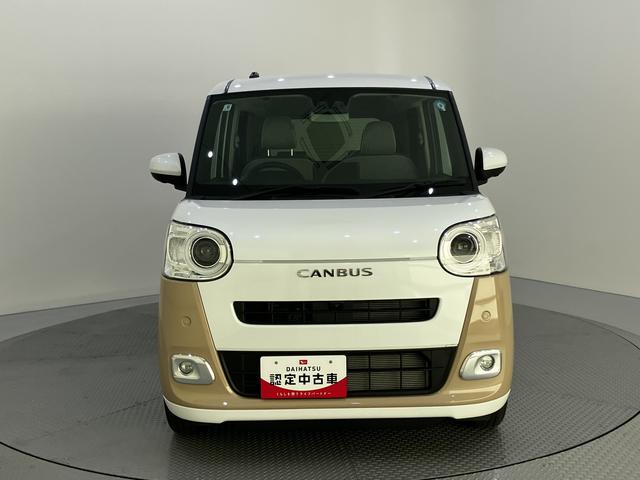 ムーヴキャンバスストライプスＧハンズフリー両側電動ドア　全方位Ｍ　衝突被害軽減装置　スマキー　電動格納　ハイビームアシスト　ＵＳＢ接続　エコアイドル　レーンキープアシスト　ＬＥＤヘッドライト　シートヒーター　キーフリー　ＡＢＳ（山口県）の中古車