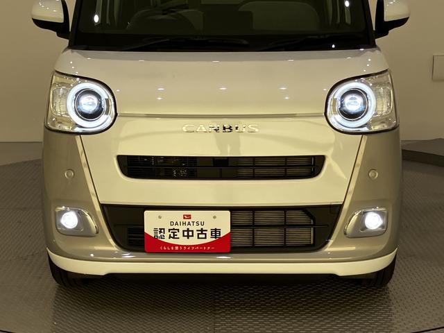 ムーヴキャンバスストライプスＧＢカメラ付　ハンズフリー両側電動ドア　衝突被害軽減装置　スマキー　電動格納　ハイビームアシスト　エコアイドル　レーンキープアシスト　ＬＥＤヘッドライト　シートヒーター　キーフリー　ＡＢＳ　エアバック（山口県）の中古車