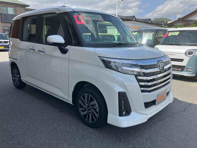 トールカスタムＧ　パノラマモニター　自動追従機能　両側電動ドア盗難防止システム　レーダークルコン　両側自動ドア　禁煙車　誤発進抑制機能　オートハイビーム　Ａライト　バックモニター　ＬＥＤランプ　エコアイドル　アルミ　クリアランスソナー　スマートキー　ＬＫＡ（山口県）の中古車