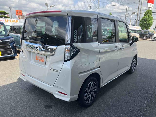 トールカスタムＧ　パノラマモニター　自動追従機能　両側電動ドア盗難防止システム　レーダークルコン　両側自動ドア　禁煙車　誤発進抑制機能　オートハイビーム　Ａライト　バックモニター　ＬＥＤランプ　エコアイドル　アルミ　クリアランスソナー　スマートキー　ＬＫＡ（山口県）の中古車