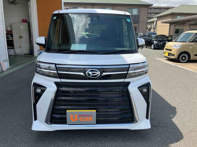 タントカスタムＲＳ　パノラマモニター　シートヒーターオートハイビーム　衝突安全ボディ　車線逸脱警報装置　禁煙　ＡＷ　セキュリティアラーム　ＬＥＤライト　Ｂカメラ　コーナーソナー　アイドリングＳ　アラウンドビュー　タ−ボ　オートライト　シートヒーター（山口県）の中古車