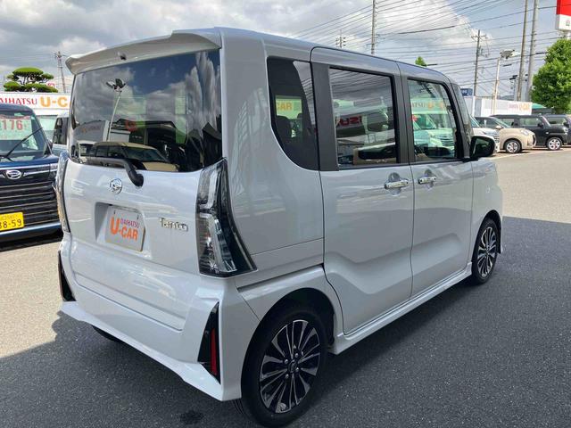 タントカスタムＲＳ　パノラマモニター　シートヒーターオートハイビーム　衝突安全ボディ　車線逸脱警報装置　禁煙　ＡＷ　セキュリティアラーム　ＬＥＤライト　Ｂカメラ　コーナーソナー　アイドリングＳ　アラウンドビュー　タ−ボ　オートライト　シートヒーター（山口県）の中古車