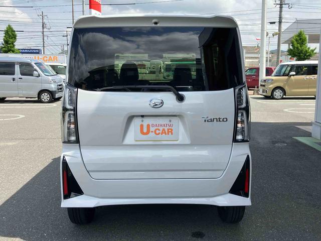 タントカスタムＲＳ　パノラマモニター　シートヒーターオートハイビーム　衝突安全ボディ　車線逸脱警報装置　禁煙　ＡＷ　セキュリティアラーム　ＬＥＤライト　Ｂカメラ　コーナーソナー　アイドリングＳ　アラウンドビュー　タ−ボ　オートライト　シートヒーター（山口県）の中古車
