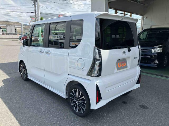 タントカスタムＲＳ　パノラマモニター　シートヒーターオートハイビーム　衝突安全ボディ　車線逸脱警報装置　禁煙　ＡＷ　セキュリティアラーム　ＬＥＤライト　Ｂカメラ　コーナーソナー　アイドリングＳ　アラウンドビュー　タ−ボ　オートライト　シートヒーター（山口県）の中古車