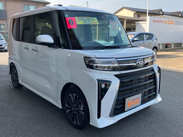 タントカスタムＲＳ　シートヒーター衝突安全ボディ　車線逸脱警報装置　禁煙　タ−ボ　ＬＥＤライト　シートヒーター　オートライト　オートハイビーム　セキュリティアラーム　キーフリー（山口県）の中古車