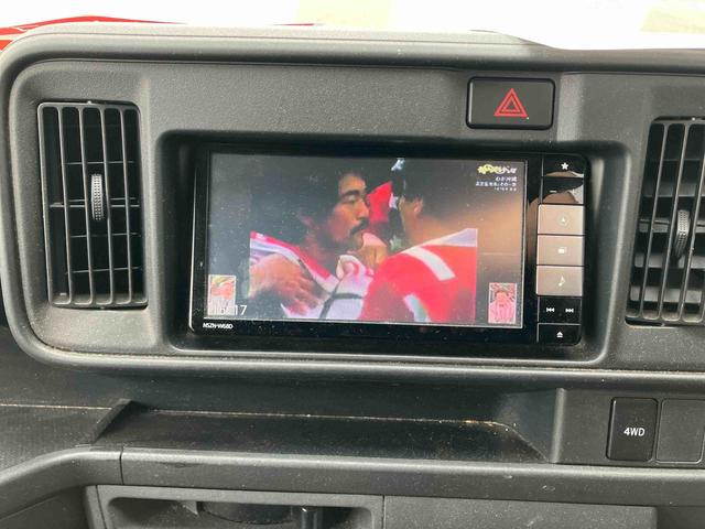 ハイゼットカーゴＤＸ四駆　ナビ＆ＴＶ　スライドドア　ＡＢＳ　運転席エアバッグ　禁煙　点検記録簿　アイドリングＳＴＯＰ　ＤＶＤ　キーレスリモコン（山口県）の中古車