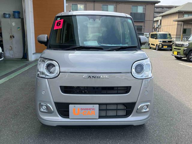 ムーヴキャンバスセオリーＧターボ　パノラマモニター　シートヒーターバックモニター　シートヒータ　車線逸脱警報　ＬＥＤヘッドライト　ターボ　盗難防止システム　禁煙　キーフリーシステム　オートライト　アイドリングストップ　ベンチシート　全周囲モニター（山口県）の中古車