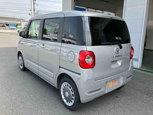 ムーヴキャンバスセオリーＧターボ　パノラマモニター　シートヒーターバックモニター　シートヒータ　車線逸脱警報　ＬＥＤヘッドライト　ターボ　盗難防止システム　禁煙　キーフリーシステム　オートライト　アイドリングストップ　ベンチシート　全周囲モニター（山口県）の中古車