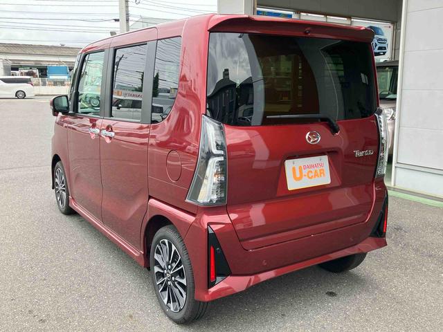 タントカスタムＲＳ　パノラマモニター　シートヒーターＬＥＤライト　バックカメラ付き　サイドカメラ　フロントカメラ　シートヒータ　オートハイビーム　全方向カメラ　ベンチシート　衝突安全ボディ　キーフリー　ｅｃｏＩＤＬＥ　タ−ボ（山口県）の中古車