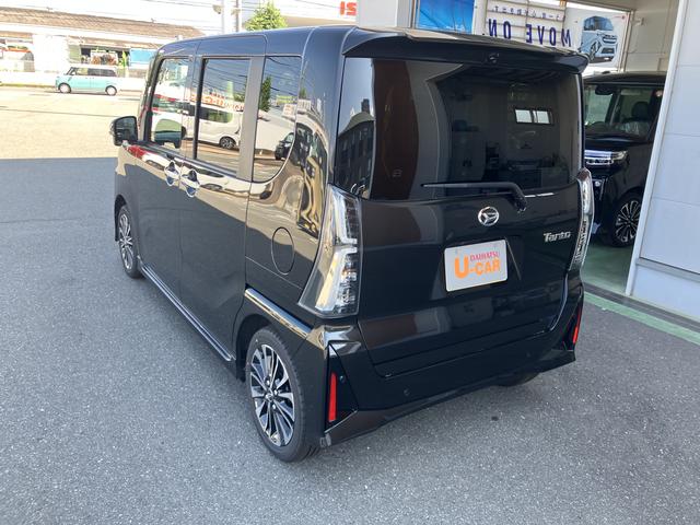 タントカスタムＲＳ　シートヒーター　パノラマモニター踏み間違え防止　タ−ボ　フロントカメラ　スマートキ　オートハイビーム　衝突安全ボディ　キーフリー　ｅｃｏＩＤＬＥ　サイドカメラ　全方向カメラ　バックカメラ付き　ＬＥＤライト　ベンチシート（山口県）の中古車