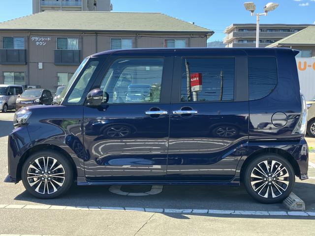 タントカスタムＲＳ　パノラマモニター　シートヒーターＩストップ　シートヒータ　盗難防止　オートライト　ＬＥＤライト　衝突安全ボディ　ベンチシート　ターボ付　パノラマモニター　衝突安全ブレーキ（山口県）の中古車
