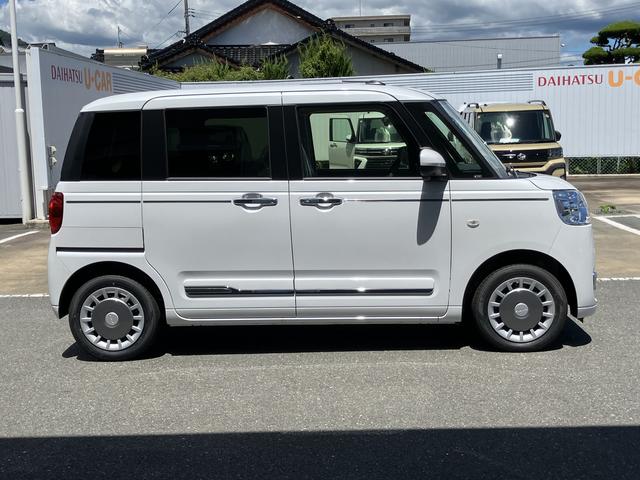 ムーヴキャンバスセオリーＧ　パノラマモニター　シートヒーター誤発進抑制装置　ＬＥＤランプ　パノラマモニター　シートヒーター　衝突安全ボディ　バックカメラ　オートライト　ベンチシート　盗難防止装置　オートハイビーム　ＥＣＯアイドル（山口県）の中古車
