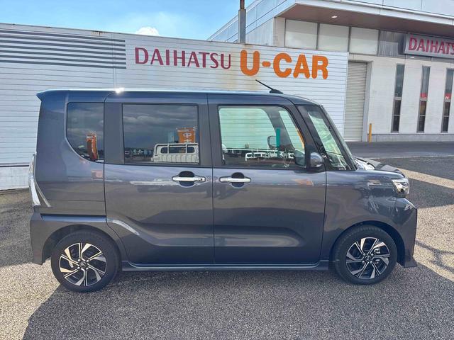 タントカスタムＸインパネシフト　プッシュスタートスイッチ　電子カードキー　電動パーキングブレーキ　衝突軽減ブレーキ　車線逸脱防止　アルミホイール　両側パワースライドドア　ＡＢＳ（鹿児島県）の中古車