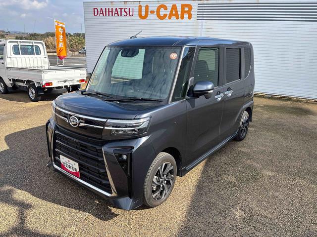 タントカスタムＸインパネシフト　プッシュスタートスイッチ　電子カードキー　電動パーキングブレーキ　衝突軽減ブレーキ　車線逸脱防止　アルミホイール　両側パワースライドドア　ＡＢＳ（鹿児島県）の中古車