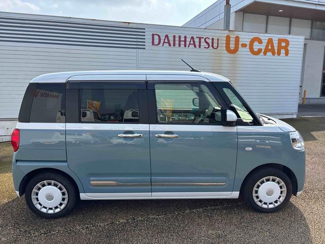 ムーヴキャンバスストライプスGターボターボ インパネシフト プッシュスタートスイッチ 電子カードキー 電動パーキングブレーキ ディスプレイオーディオ バックモニター 両側パワースライドドア オートマチックハイビーム 衝突回避支援装置(鹿児島県)の中古車