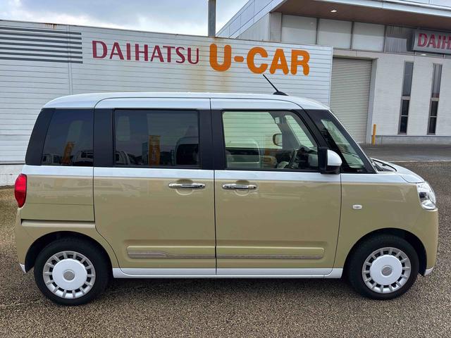 ムーヴキャンバスストライプスGインパネシフト プッシュスタートスイッチ 電子カードキー 電動パーキングブレーキ 両側電動スライドドア 前後誤発進抑制 車線逸脱警告 オートハイビーム ABS(鹿児島県)の中古車