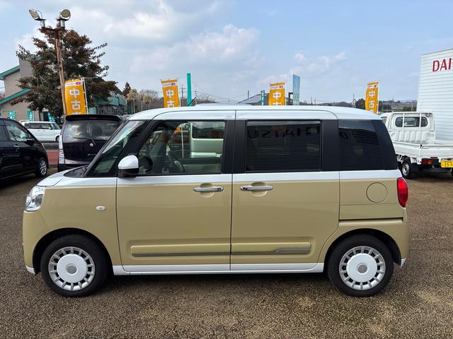 ムーヴキャンバスストライプスGインパネシフト プッシュスタートスイッチ 電子カードキー 電動パーキングブレーキ 両側電動スライドドア 前後誤発進抑制 車線逸脱警告 オートハイビーム ABS(鹿児島県)の中古車