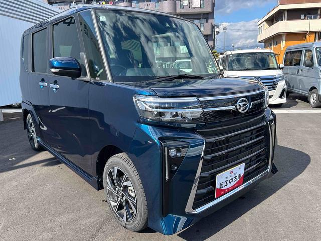 タントカスタムＸインパネシフト　プッシュスタートスイッチ　電子カードキー　電動パーキングブレーキ　カーナビ　バックモニター　両側パワースライドドア　レーンキープアシスト　オートマチックハイビーム　ＡＢＳ（鹿児島県）の中古車