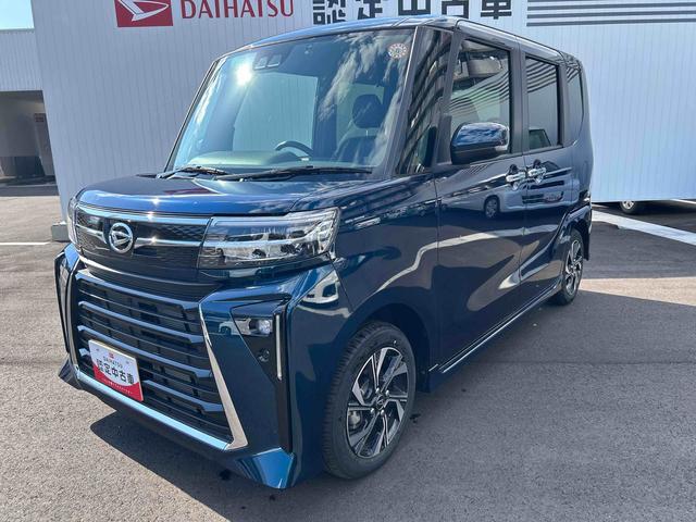 タントカスタムＸインパネシフト　プッシュスタートスイッチ　電子カードキー　電動パーキングブレーキ　カーナビ　バックモニター　両側パワースライドドア　レーンキープアシスト　オートマチックハイビーム　ＡＢＳ（鹿児島県）の中古車