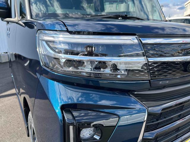 タントカスタムＸインパネシフト　プッシュスタートスイッチ　電子カードキー　電動パーキングブレーキ　カーナビ　バックモニター　両側パワースライドドア　レーンキープアシスト　オートマチックハイビーム　ＡＢＳ（鹿児島県）の中古車