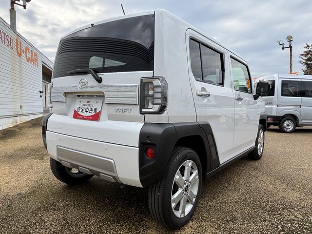 タフトＧ　クロムベンチャーインパネシフト　プッシュスタートスイッチ　電子カードキー　電動パーキングブレーキ　カーナビ　レーンキープアシスト　オートハイビーム　パノラマガラスルーフ　誤発進抑制装置　アルミホイール　ＡＢＳ（鹿児島県）の中古車