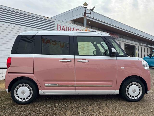 ムーヴキャンバスストライプスＧインパネシフト　プッシュスタートスイッチ　電子カードキー　電動パーキングブレーキ　カーナビ　両側電動スライドドア　衝突被害軽減　車線逸脱　オートハイビーム　ＡＢＳ（鹿児島県）の中古車