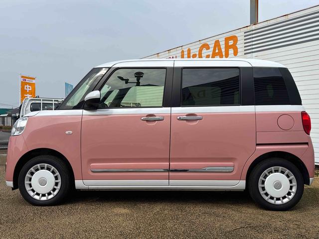 ムーヴキャンバスストライプスＧインパネシフト　プッシュスタートスイッチ　電子カードキー　電動パーキングブレーキ　カーナビ　両側電動スライドドア　衝突被害軽減　車線逸脱　オートハイビーム　ＡＢＳ（鹿児島県）の中古車