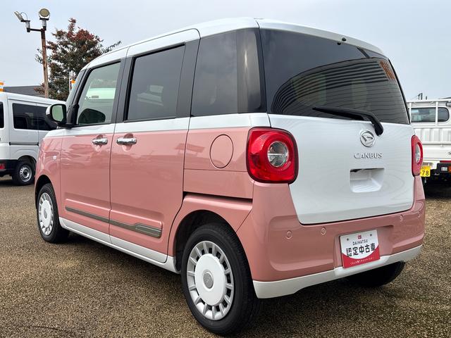 ムーヴキャンバスストライプスＧインパネシフト　プッシュスタートスイッチ　電子カードキー　電動パーキングブレーキ　カーナビ　両側電動スライドドア　衝突被害軽減　車線逸脱　オートハイビーム　ＡＢＳ（鹿児島県）の中古車