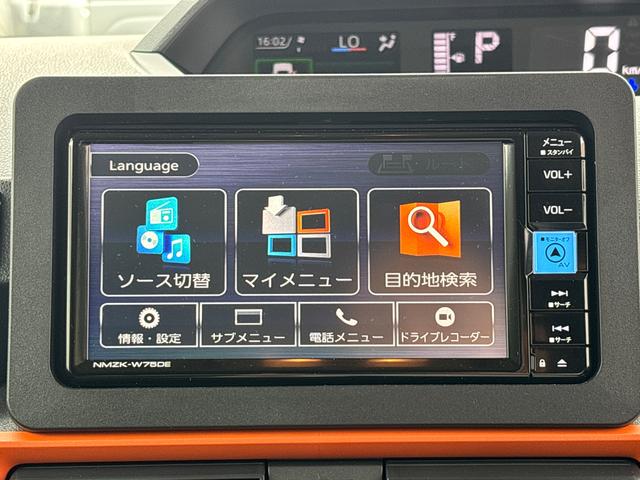 タントファンクロスインパネシフト　プッシュスタートスイッチ　電子カードキー　電動パーキングブレーキ　カーナビ　バックモニター　誤発進抑制機能　左右パワースライドドア　レーンキープアシスト　アルミホイール　ＡＢＳ（鹿児島県）の中古車
