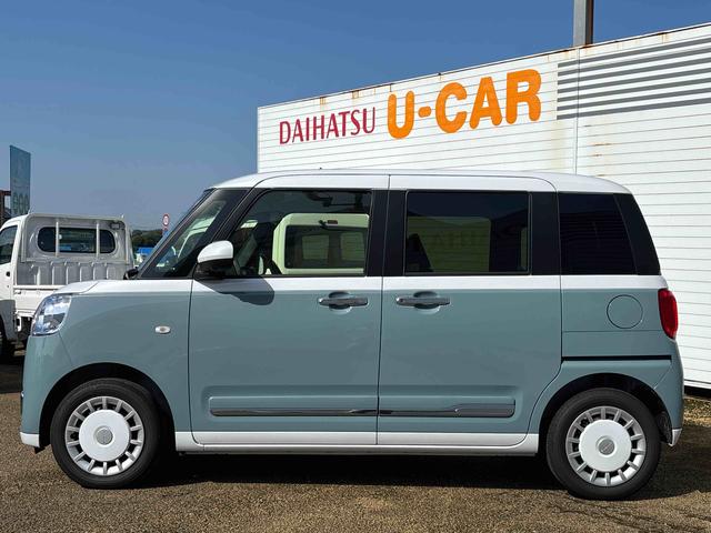 ムーヴキャンバスストライプスＧインパネシフト　プッシュスタートスイッチ　電子カードキー　電動パーキングブレーキ　ディスプレイオーディオ　両側電動スライドドア　ハイビームアシスト　レーンキープアシスト　ブレーキサポート　ＡＢＳ（鹿児島県）の中古車