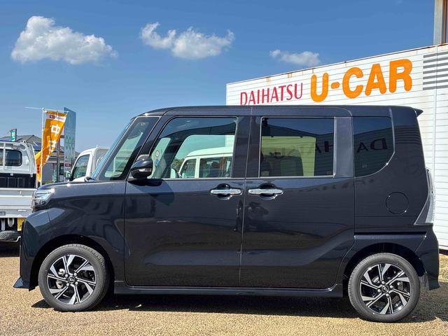 タントカスタムＸインパネシフト　プッシュスタートスイッチ　電子カードキー　電動パーキングブレーキ　シートヒーター　両側電動スライドドア　衝突被害軽減システム　レーンアシスト　オートマチックハイビーム　アルミホイール（鹿児島県）の中古車