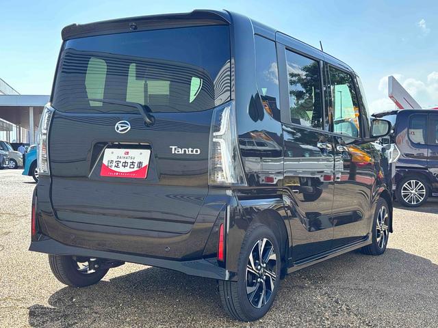 タントカスタムＸインパネシフト　プッシュスタートスイッチ　電子カードキー　電動パーキングブレーキ　シートヒーター　両側電動スライドドア　衝突被害軽減システム　レーンアシスト　オートマチックハイビーム　アルミホイール（鹿児島県）の中古車
