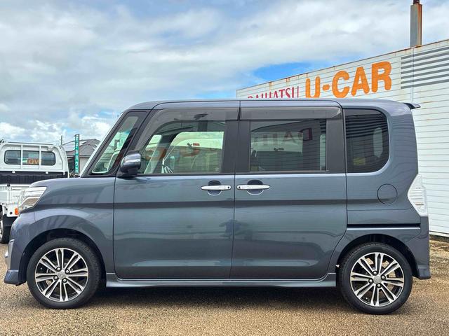 タントカスタムＲＳ　トップエディションＳＡIIターボ車　インパネシフト　プッシュスタートスイッチ　電子カードキー　両側電動スライドドア　諸突軽減ブレーキ　車線逸脱防止　ＡＢＳ　アルミホイール（鹿児島県）の中古車