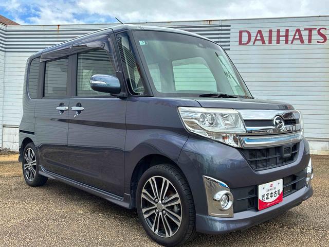 タントカスタムＲＳ　トップエディションＳＡIIターボ車　インパネシフト　プッシュスタートスイッチ　電子カードキー　両側電動スライドドア　諸突軽減ブレーキ　車線逸脱防止　ＡＢＳ　アルミホイール（鹿児島県）の中古車