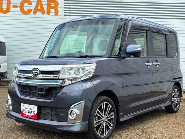 タントカスタムＲＳ　トップエディションＳＡIIターボ車　インパネシフト　プッシュスタートスイッチ　電子カードキー　両側電動スライドドア　諸突軽減ブレーキ　車線逸脱防止　ＡＢＳ　アルミホイール（鹿児島県）の中古車