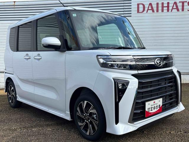 タントカスタムXインパネシフト プッシュスタートスイッチ 電子カードキー 電動パーキングブレーキ シートヒーター 両側パワースライドドア 衝突回避支援ブレーキ機能 レーンアシスト ABS アルミホイール(鹿児島県)の中古車