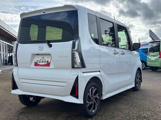 タントカスタムXインパネシフト プッシュスタートスイッチ 電子カードキー 電動パーキングブレーキ シートヒーター 両側パワースライドドア 衝突回避支援ブレーキ機能 レーンアシスト ABS アルミホイール(鹿児島県)の中古車
