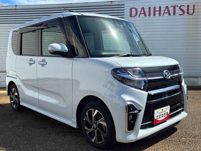 タントカスタムＸインパネシフト　プッシュスタートスイッチ　電子カードキー　両側電動スライドドア　衝突低減ブレーキ　レーンキープアシスト　オートマチックハイビーム　アルミホイール　ＡＢＳ　シートヒーター（鹿児島県）の中古車