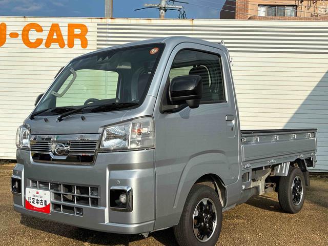 ハイゼットトラックＥＸＴ５ＭＴ車　ハイロー切替式４ＷＤ　デフロック　プッシュスタートスイッチ　電子カードキー　カーナビ　衝突回避支援ブレーキ　ＡＢＳ　アルミホイール（鹿児島県）の中古車