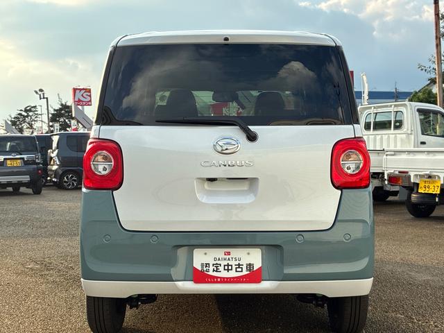 ムーヴキャンバス 中古車 ストライプスＧインパネシフト　プッシュスタートスイッチ　電子カードキー　電動パーキングブレーキ　両側電動スライドドア　衝突被害軽減装置　ハイビームアシスト　レーンキープアシスト　ＡＢＳ