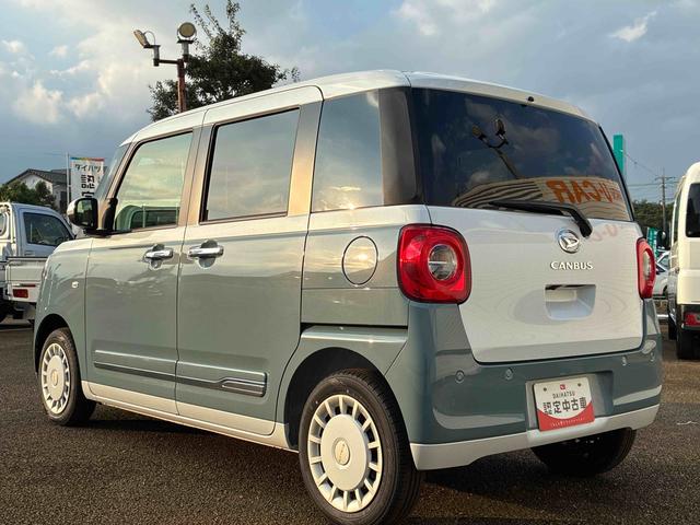 ムーヴキャンバスストライプスGインパネシフト プッシュスタートスイッチ 電子カードキー 電動パーキングブレーキ 両側電動スライドドア 衝突被害軽減装置 ハイビームアシスト レーンキープアシスト ABS(鹿児島県)の中古車