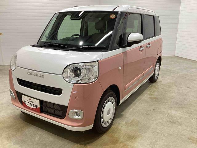 ムーヴキャンバスストライプスＧインパネシフト　プッシュスタートスイッチ　電子カードキー　電動パーキングブレーキ　軽減ブレーキ　両側スライドドア　レーンキープ　ＡＢＳ（鹿児島県）の中古車