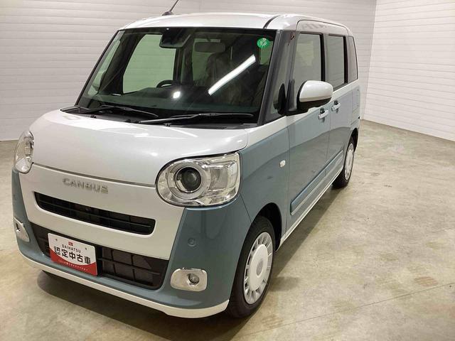 ムーヴキャンバスストライプスＧインパネシフト　プッシュスタートスイッチ　電子カードキー　電動パーキングブレーキ　オートハイビーム　エマージェンシーブレーキ　車線逸脱警報　ＡＢＳ（鹿児島県）の中古車