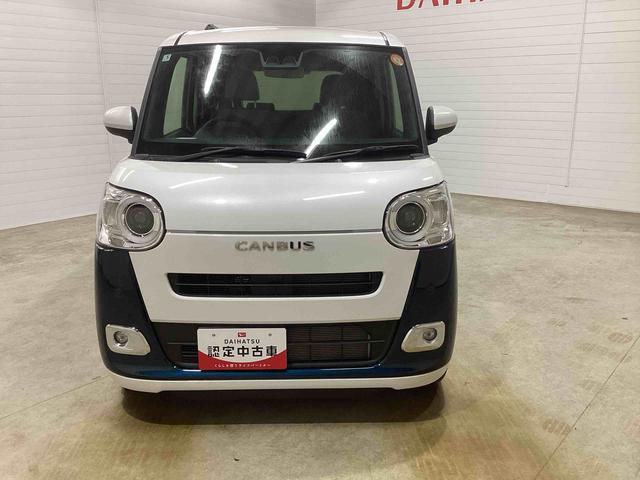 ムーヴキャンバスストライプスGインパネシフト プッシュスタートスイッチ 電子カードキー 電動パーキングブレーキ 車線逸脱警告 前後誤発進抑制 両側電動スライドドア オートハイビーム ABS フォグランプ(鹿児島県)の中古車