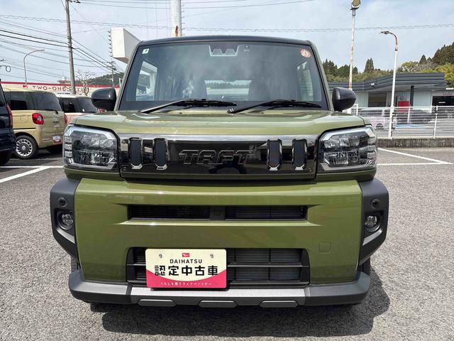 タフトＧ　ダーククロムベンチャーインパネシフト　プッシュスタートスイッチ　電子カードキー　電動パーキングブレーキ　カーナビ　レーダーブレーキ　レーンアシスト　オートハイビーム　アルミホイール　ガラスルーフ　ＡＢＳ　シートヒーター（鹿児島県）の中古車